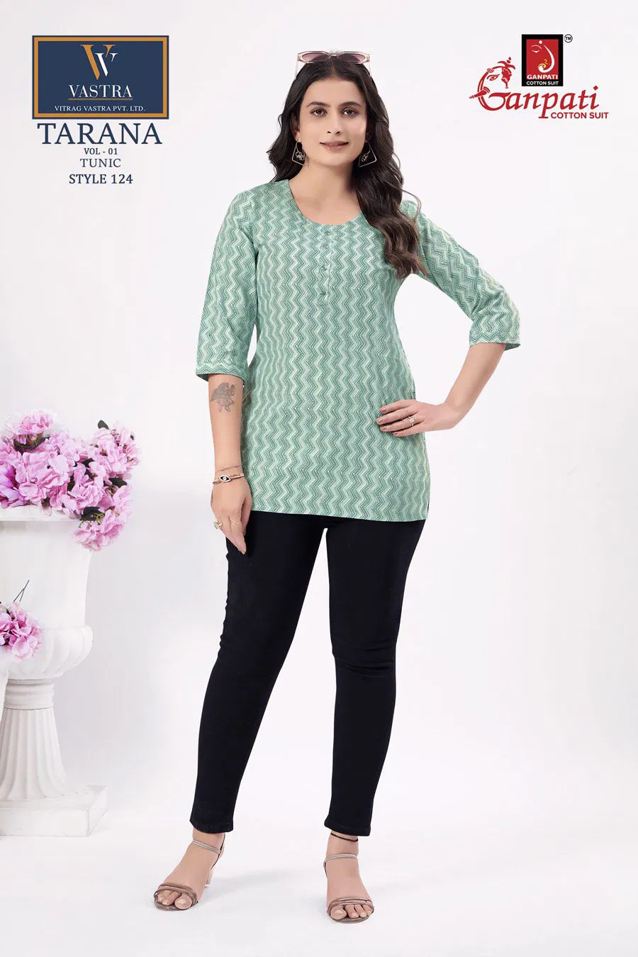 Ganpati Tarana Vol 1 Casual Wear Cotton Printed Short Tops Collection